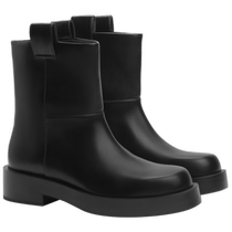 CHARLESKEITH autumn and winter womens boots CK1-90380148 simple round toe thick-soled sleeve short boots for women