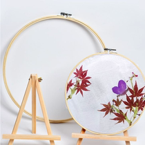Bamboo embroidery stretcher wooden frame tie-dye handmade DIY batik bamboo frame tool cross-stitch circle embroidery stretcher fixed frame bracket
