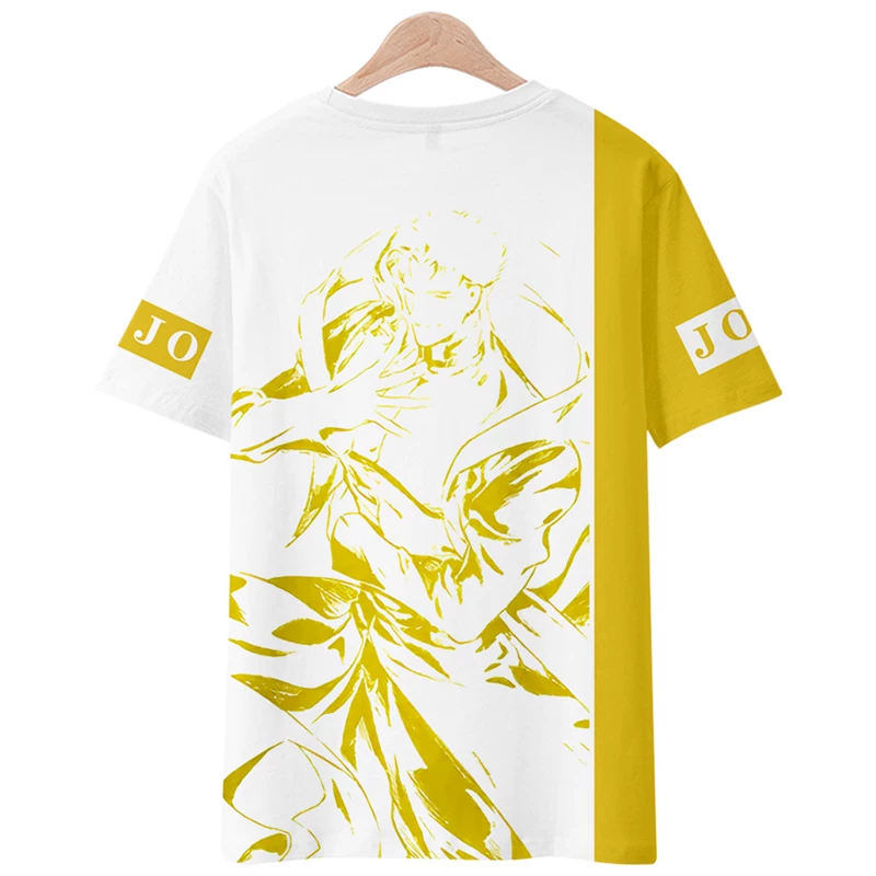 Футболка с короткими рукавами Jojo's wonderful adventure Peripheral anime -sleeved T -shirt Juruno Qiao Baba Kashi Yangge Star болезненная одежда