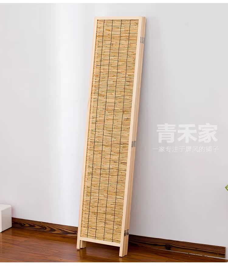 Trung Quốc gỗ rắn màn hình gấp màn hình hiên phân vùng sậy gấp di động mù khách sạn nhà hàng phòng khách nghệ thuật phòng ngủ - Màn hình / Cửa sổ vách ngăn phòng khách bằng gỗ đẹp