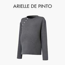 French ARIELLE DE PINTO maternity wear 2024 spring new gray long-sleeved bottoming sweater