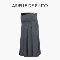 French ARIELLE DE PINTO maternity wear spring style drapey low waist cross belly pleated skirt