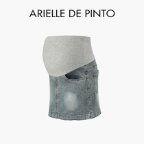 French ARIELLE DE PINTO maternity wear spring style high-waist fashion A-line hip-hugging short skirt denim skirt
