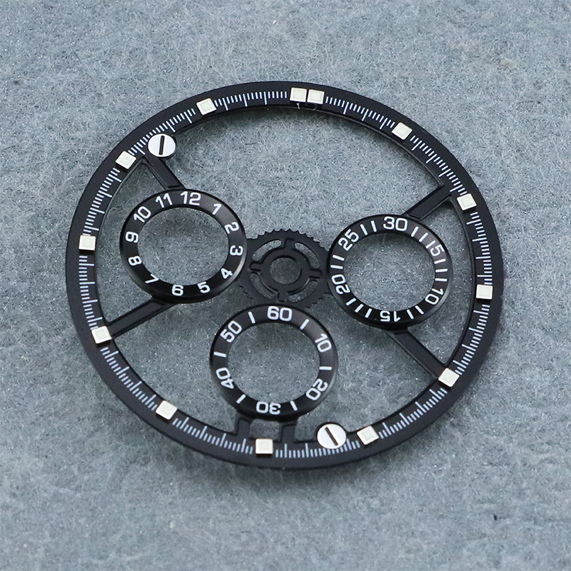 28.5mm Skeleton Dial Suitable for 4130/4802 Movement 38.0mm Daytona Carbon Fiber Case Blue Luminous 28.5mm Skeleton Dial Suitable for 4130/4802 Movement 38.0mm Daytona Carbon Fiber Case Blue Luminous