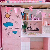 Wallpaper dormitory ins forest college student dormitory wallpaper self-adhesive waterproof and moisture-proof dormitory renovation ins girl wall sticker
