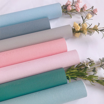 Morandi color wallpaper self-adhesive bedroom warm wardrobe sticker refurbished ins background wall wallpaper Nordic Net Red