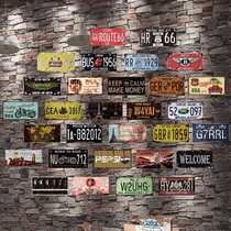 Poster paper nostalgic retro industrial style wall stickers Dormitory stickers Literary hotel barber shop barbecue wall decoration