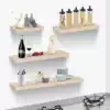 Gubang wall shelf Solid wood layer board word partition Living room kitchen decoration rack Nordic style wall model rack