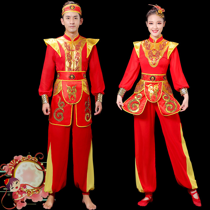 Men beat drum clothes Sprouts Dancing and Dance Out of the Men's Modern Chinese Wind Drum Dancing Dragon Dance Lion Dance Drums