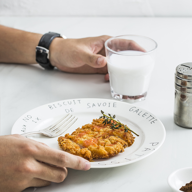 Nordic home plate tableware ceramic disc creative dinner plate dessert plate net the scarlet letter motherboard plate of pasta dish for breakfast