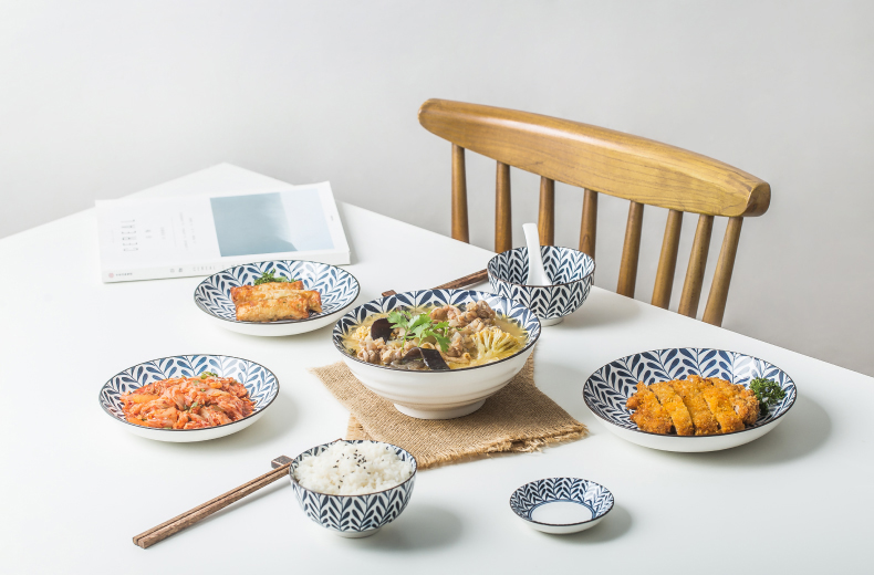 Japanese dishes suit (the somebody else eat rice bowls as ceramic simple dishes chopsticks combination plate