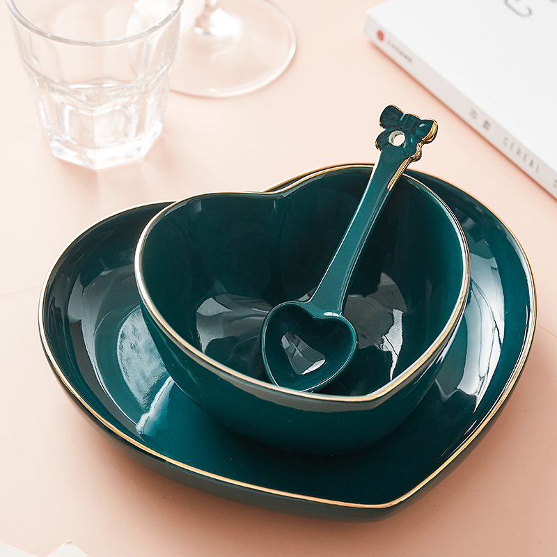 Up Phnom penh ceramic bowl household love sweet snack to use creative breakfast table move fruit salad bowl of oatmeal bowl