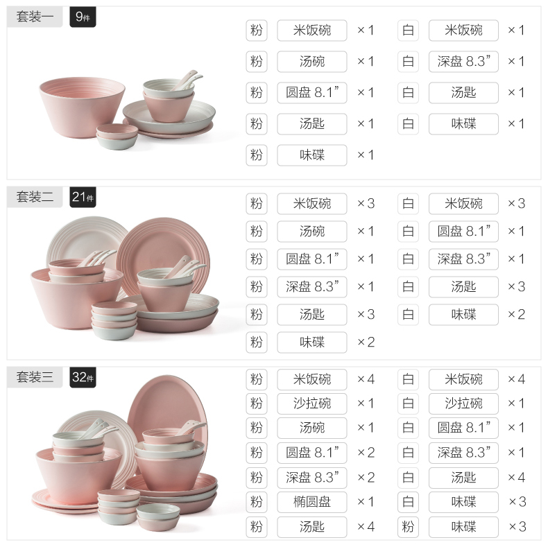 Simple dishes suit, lovely household jobs individuality creative ceramic bowl Nordic network red tableware ins dishes