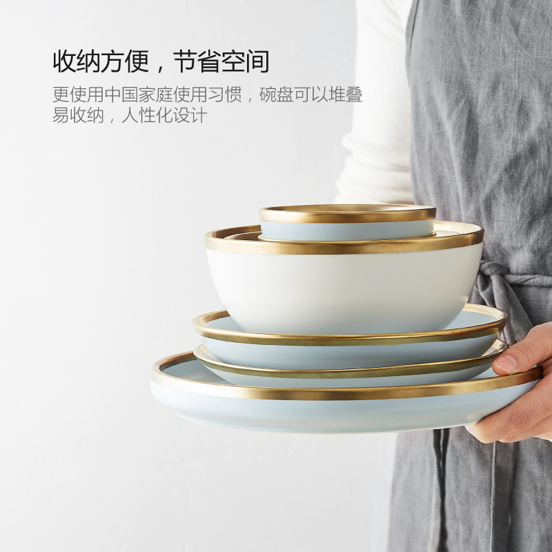 Up Phnom penh dish suits for combination dishes Nordic home western food steak dinner plate creative dishes soup plate tableware ceramics