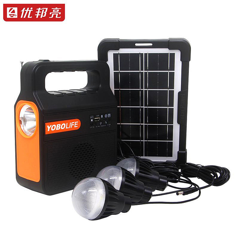 Youbangliang solar lamp multi-functional lighting power supply solar music integrated lamp mobile phone charging outdoor spotlight