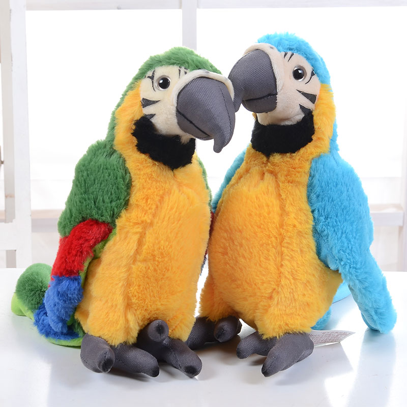 Simulated parrot plush toy doll doll doll doll doll for boy and girl's birthday present