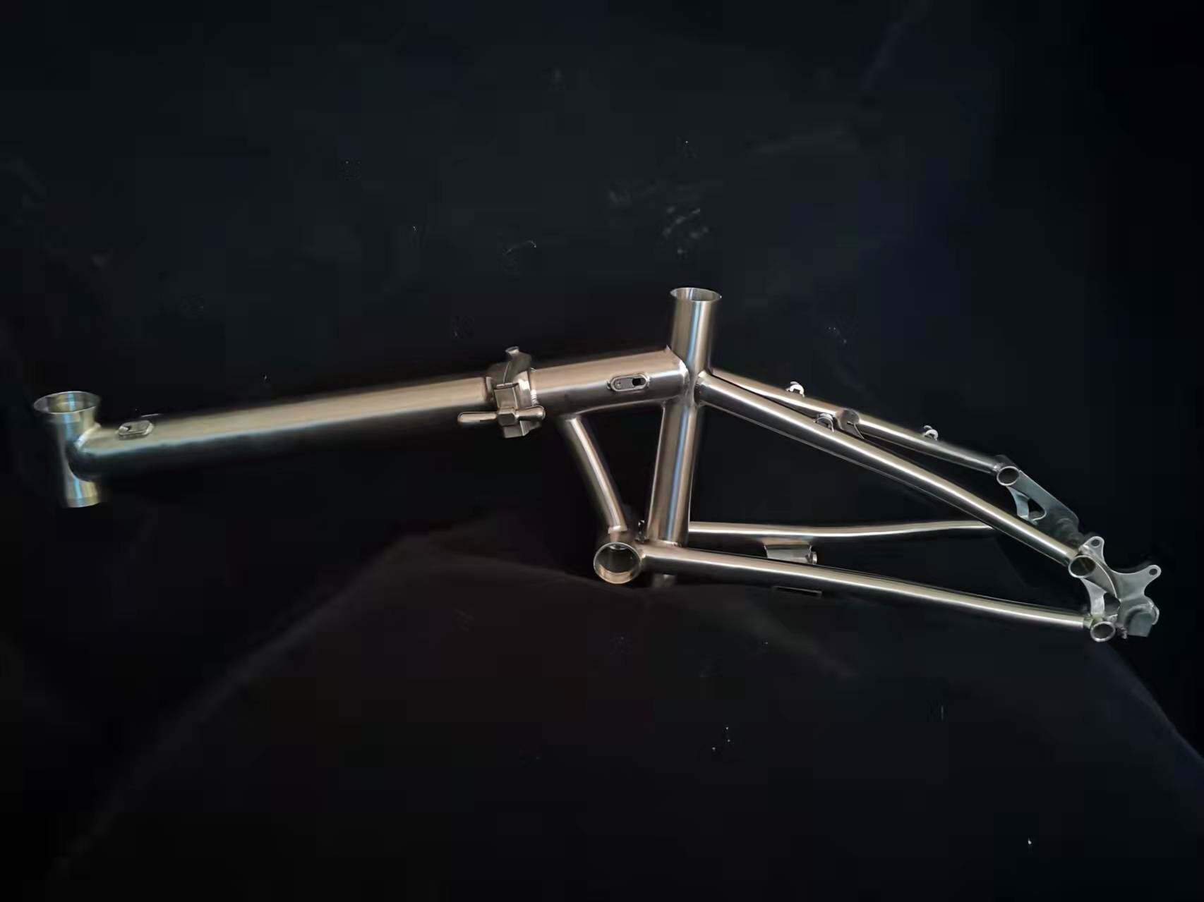 TIOK Titanium Alloy Folding 16-inch Frame Factory Direct Selling Titanium Alloy Frame Disc Brake Titanium Alloy Folding Frame