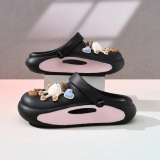 Летняя обувь, нескользящие модные пляжные слайдеры, тапочки, туфли, мягкая подошва, популярно в интернете