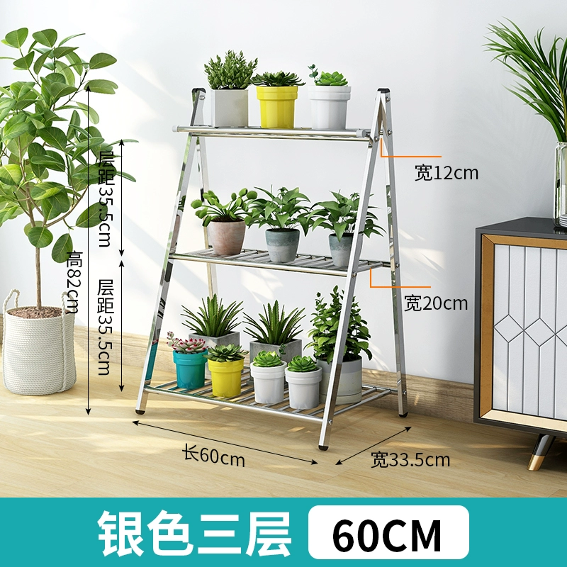 Kệ hoa trang trí ban công phòng khách sàn đứng mọng nước pothos inox có giá để đồ trong nhà chậu hoa lớp vật có giá đỡ giá lưới an toàn cửa sổ chung cư 