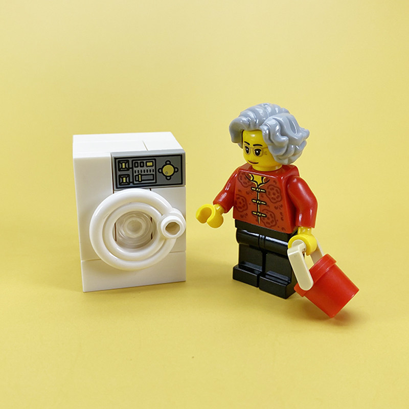 Suitable for Lego Home Decoration Small Scene Bathtub, Wardrobe, Refrigerator, Toilet, Washing Machine, Building Block Minifigure Toys