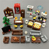 Suitable for Lego Sofa, Tv Cabinet, Bookshelf, Refrigerator, Dining Table, Bed, Wardrobe, Home Scene Building Blocks, Minifigures, Toys