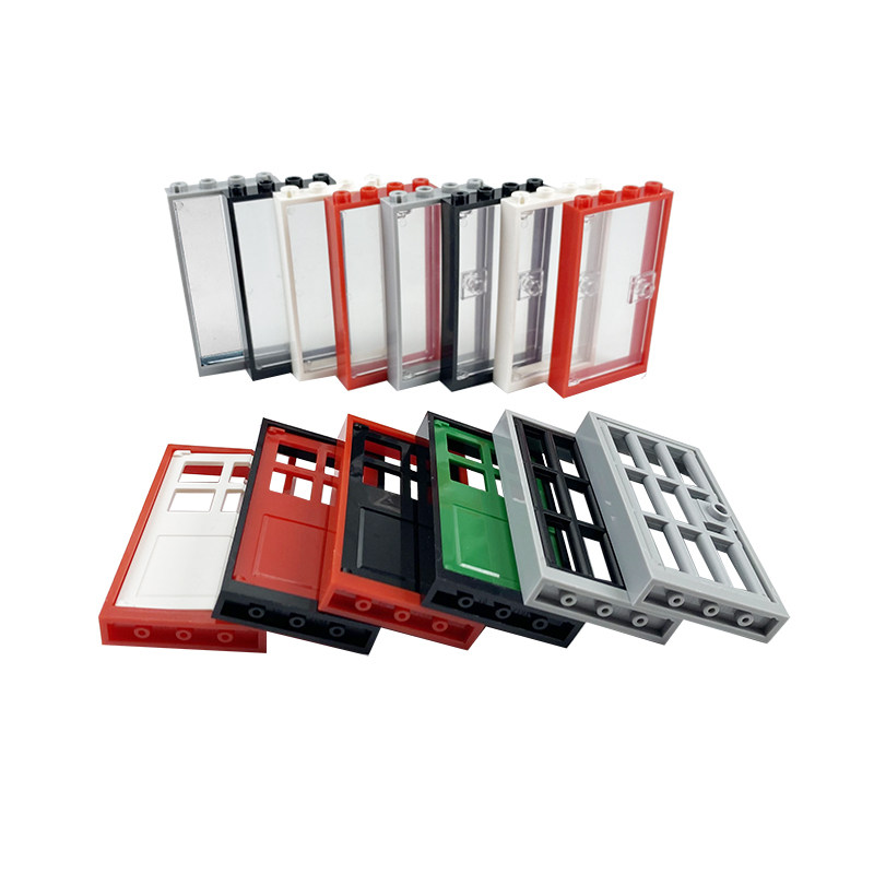 Suitable for Lego Parts 60596 Parts Building Door Frames, Windows, Fences, DIY Scene Minifigures, Building Block Toys