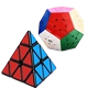 Kim tự tháp Qiyi Người mới bắt đầu Rubiks Cube định hướng thứ ba Bộ trò chơi làm mịn gương hình hoàn chỉnh Đồ chơi trẻ em đặc biệt - Đồ chơi IQ