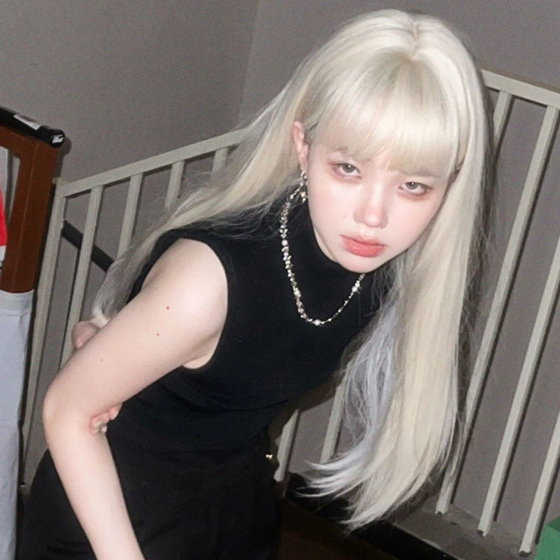 Strawberry Blonde Wig for Women, Long Hair, Stylish, Long Straight Hair, Everyday, Age-Reducing, Lolita, Natural, Realistic, Jk Full Head