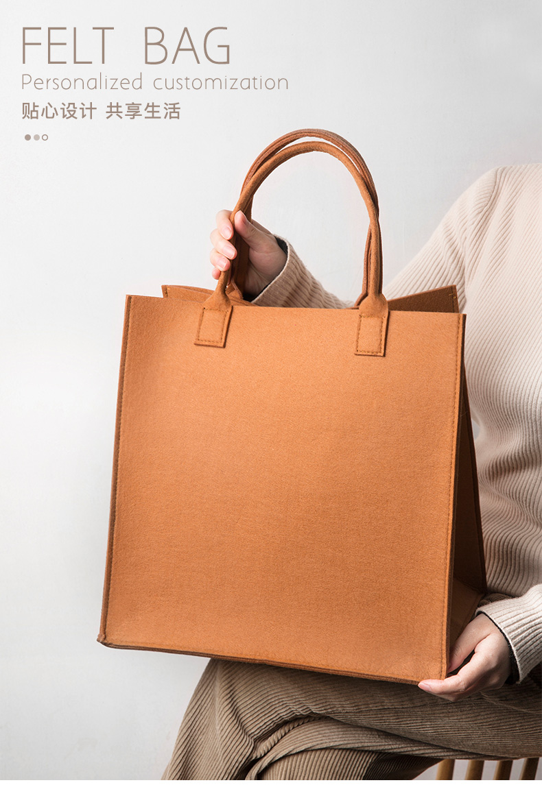 Gift bag shopping bag handbag with thick felt bag to receive bag in ceramic tableware made Gift box packaging LOGO
