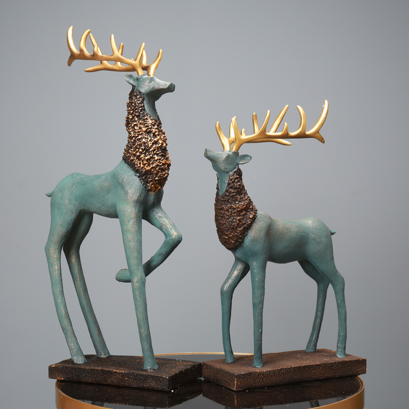 Elk Deer Au Style Living Room Pendulum with Luxurious Upscale Retro Furnishing Products Wine Cabinet Table TV Cabinet Decorations
