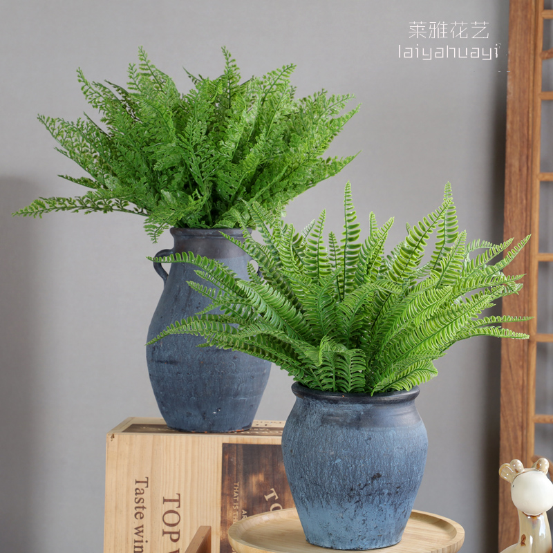 Hand feel Persian simulation green plant false flower emulation flower partition flower tank flower box merchant super dining room to decorate flower and grass