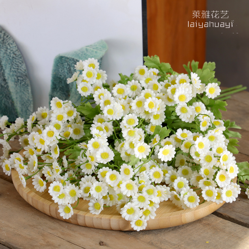 Foreign Chamomile Persian Chamomile Emulation Flower Living-room Flower Arrangement Pendulum Pieces Small Fresh Fake Flowers Home Table Decoration Floral Silk Flowers