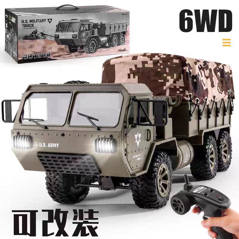 Full Scale Six-Wheel Drive Military Truck Artificial Model Car with Differential Rc Six-Wheel Tent Truck Professional Climbing Off-Road Vehicle Full Scale Six-Wheel Drive Military Truck Artificial Model Car with Differential Rc Six-Wheel Tent Truck Professional Climbing Off-Road Vehicle