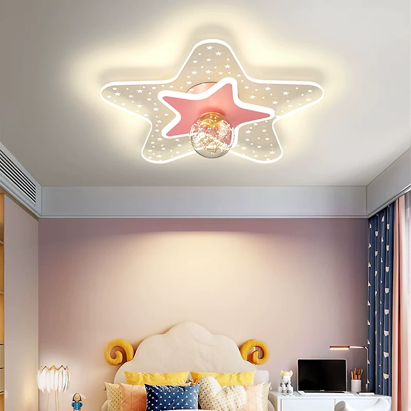 Потолочная светильник для детской комнаты, мультяшные светильники для спальни, интернет-знаменитость
