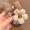 Milk Coffee Flower Bow Hair Circles 2 Pack