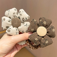 Бежевый комплект, цветочный принт, 2 шт