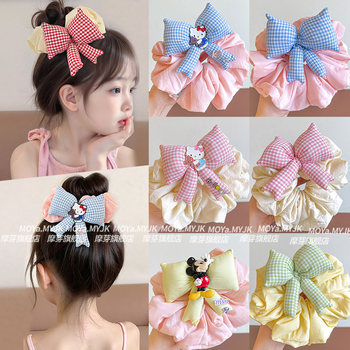 2025 new children's flower large intestine hair tie princess style