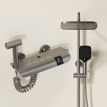 German Eurofen Piano Button Gun Grey Shower Shower shower suit thermostatic home bathroom gonorrhea shower shower full copper shower