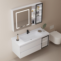 (designer customised) modern bath room cabinet Composition minimalist toilet washbasin cabinet integrated ceramic washstand
