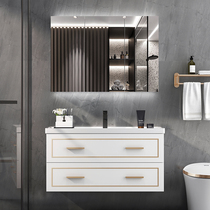 German Orofin bathroom modern Nordic light luxury simple bathroom cabinet combination bathroom white wash table