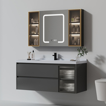 (store Tongan) Orofen bath room cabinet combined ceramic integrated basin toilet washing table simple bathroom cabinet
