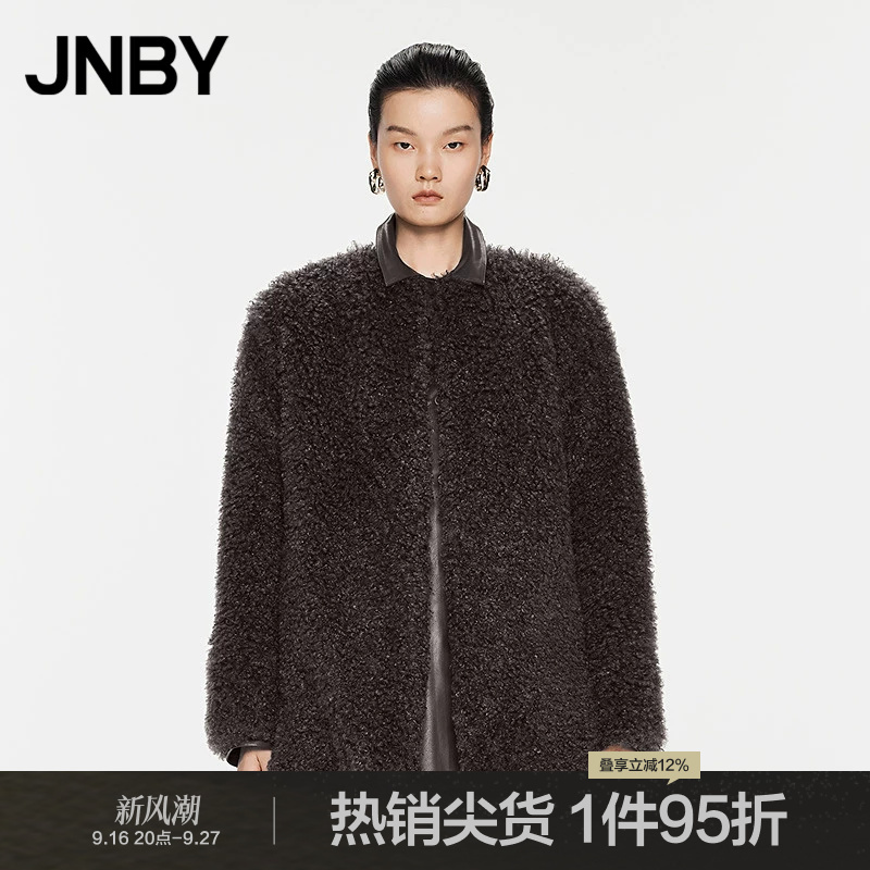 Jnby/Jiangnan Cloth Autumn and Winter Imitation Fur Outwear Soft and Waxy Imitation Teddy Fur Loose Collarless H Type 5O9A12080 Jnby/Jiangnan Cloth Autumn and Winter Imitation Fur Outwear Soft and Waxy Imitation Teddy Fur Loose Collarless H Type 5O9A12080
