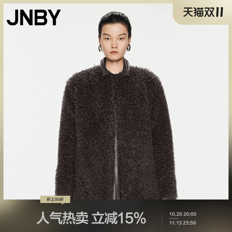 Jnby/Jiangnan Cloth Autumn and Winter Imitation Fur Outwear Soft and Waxy Imitation Teddy Fur Loose Collarless H Type 5O9A12080 Jnby/Jiangnan Cloth Autumn and Winter Imitation Fur Outwear Soft and Waxy Imitation Teddy Fur Loose Collarless H Type 5O9A12080