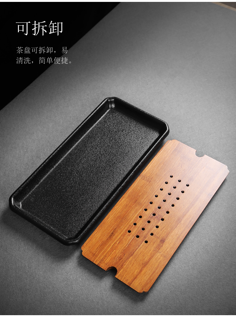 Japanese dry plate of tea sets weight bamboo dry terms ceramic tea tray household contracted kung fu tea set storage type bamboo pallets