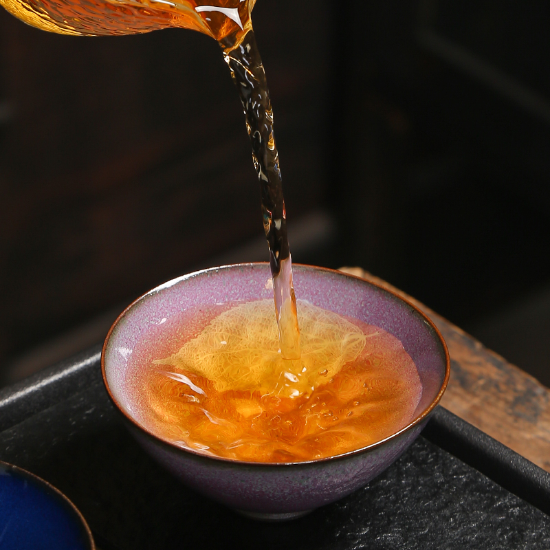 Zeng, Guangxu firewood konoha temmoku lamp cup checking ceramic up kung fu tea set to build the master cup single CPU