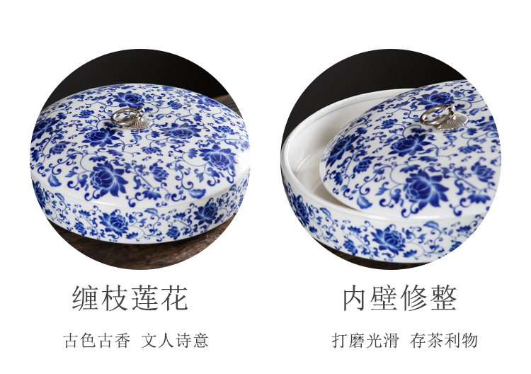 Puer tea cake household ceramics caddy fixings tea box seal pot store tea POTS and POTS large tea caddy fixings