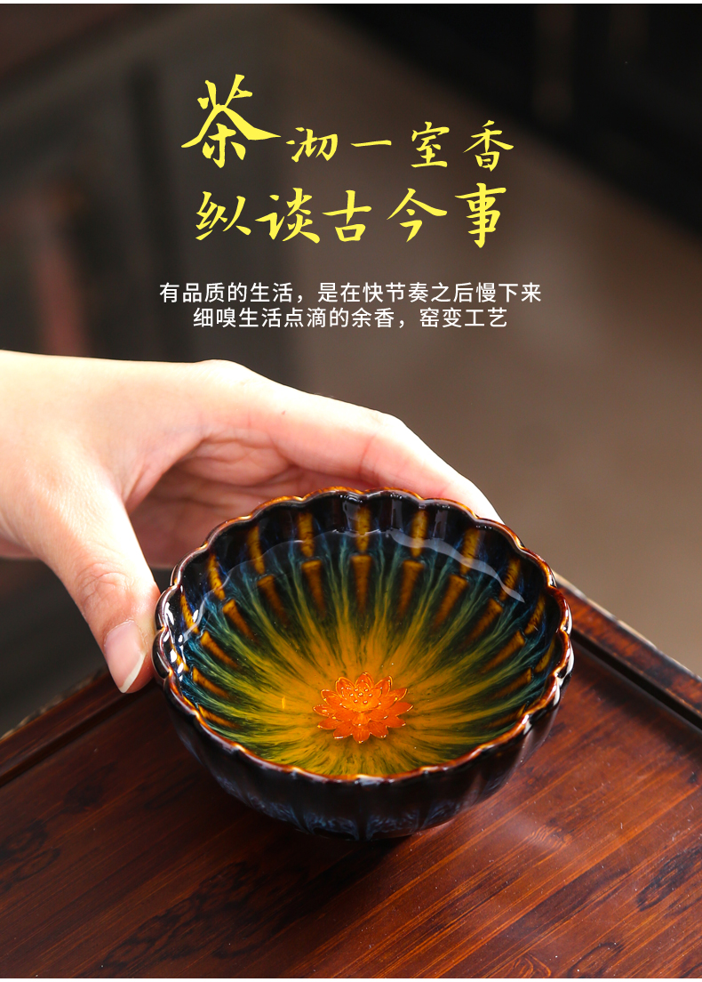 Build light ceramic cups tea master cup sample tea cup single cup with silver, silver whitebait cup bowl up CPU marigold