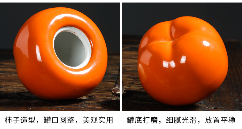 Kung fu tea set suit creative household travel tea set all the best ceramic persimmon tea gift set of tea cups