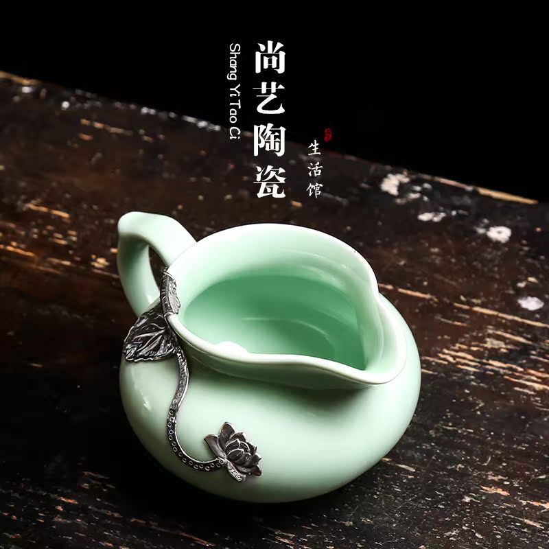 Silver ceramic fair keller celadon large device and a cup of tea and a cup of tea sea points kung fu tea tea accessories