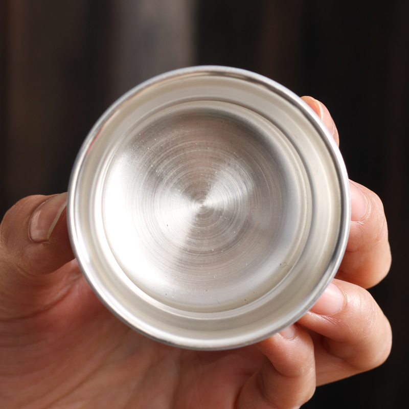 Jingdezhen ceramic sample tea cup 999 sterling silver cup kung fu tea tea tasted silver gilding master cup single cup, bowl